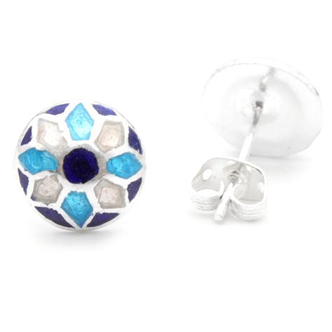 925 Sterling Silver Blue and Purple Stud Earring For Girls And Women – LBV