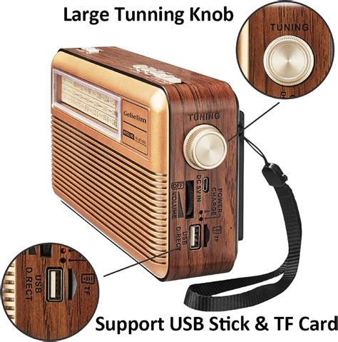 Buy Gelielim Retro Portable Radio AM FM Shortwave Radios with Best ...