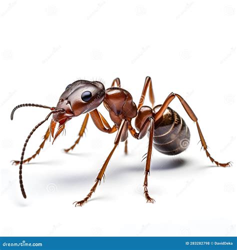 Ant Isolated on White Background. Ant Close Up. Ant on a White ...