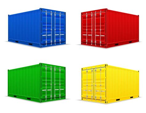 Metal cargo container for long distance commercial transport by sea or ...