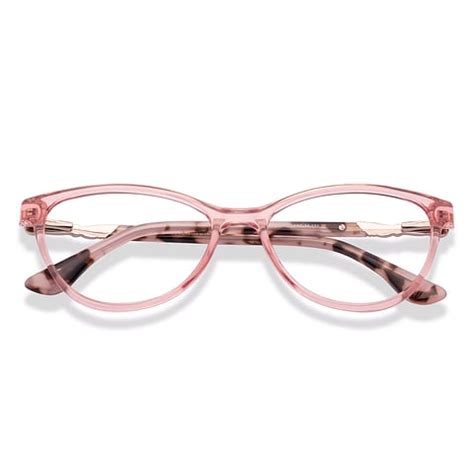 Buy Pink Transparent Full Rim Cat Eye Vincent Chase Classic Acetate VC ...