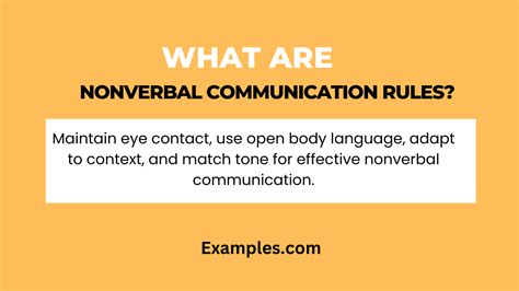 Nonverbal Rules Examples 的图像结果