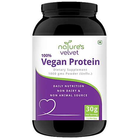 Buy Natures Velvet Plant Based Protein Isolate - 100% Vegan & Rich In ...