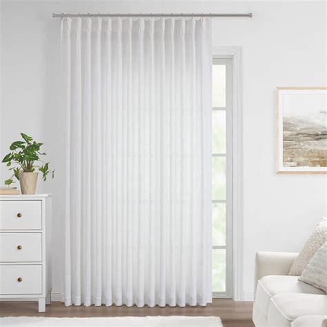 Amazon.com: Vision Home White Pinch Pleated Semi Sheer Curtains ...