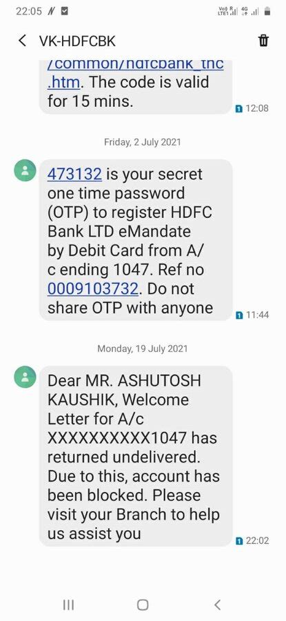 HDFC Bank — Account blocked | 2929769