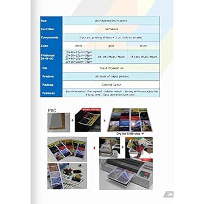 Buy Inkjet Print PVC ID Card Making Sheets Materials A4 Size 50sets No ...