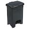 Safco 4 gal Rectangular Step-On Can, Black, Top Door, Plastic, 12.25 in ...