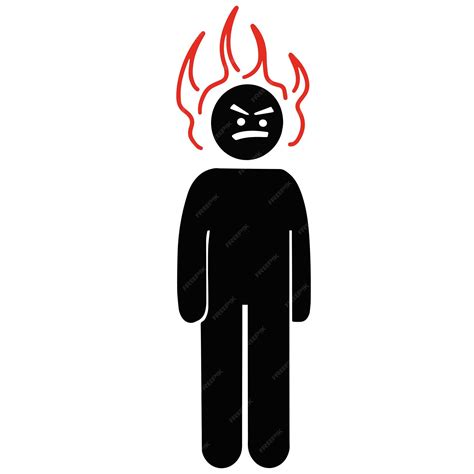 Premium Vector | Portrait angry man bad temper illustration