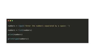 Python Tutorial Input 的图像结果