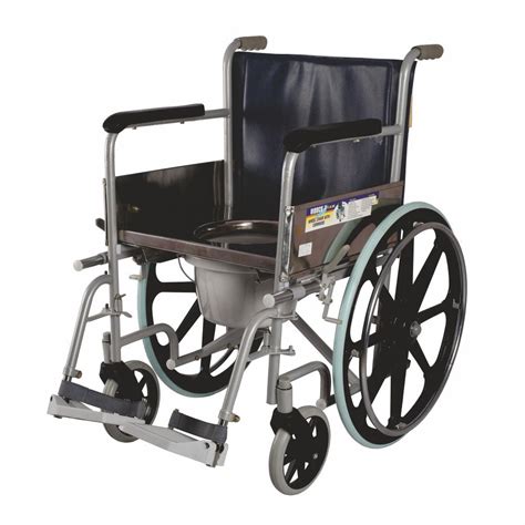 Comfort Wheelchair with Commode Comes With Fixed Arm-rest |Removable f ...