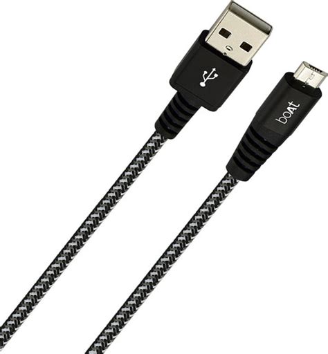 boAt Reversible Micro USB 2 A 1.5 m Micro USB Rugged V3 Black - boAt ...