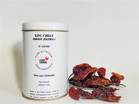 LUSH LIVING Bhoot Jolokia Dry Red Chilli Whole 25g | Ghost Pepper/King ...