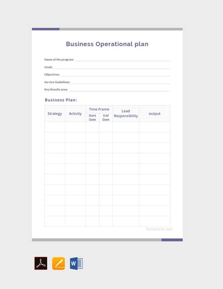 Operational Plan for Small Business 的图像结果