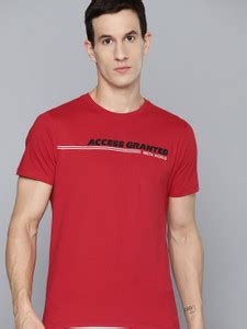 HRX by Hrithik Roshan Typography Men Round Neck Red T-Shirt - Buy HRX ...