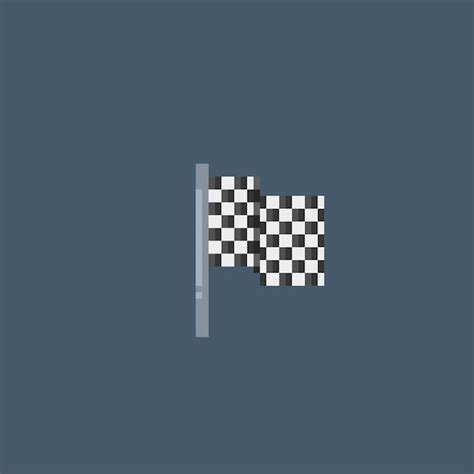 Race flag in pixel style | Premium Vector