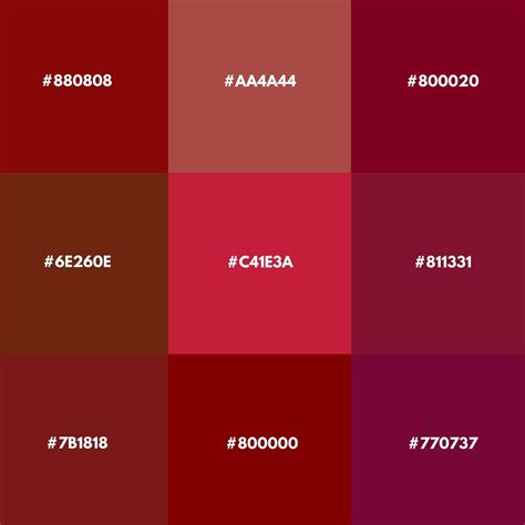+15 Dark Red Colors: Black Shade Tones - Eggradients.com