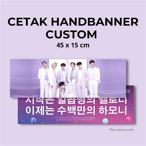 Jual (45x15 cm) Cetak Hand Banner Custom Murah dengan Laminasi | Shopee ...