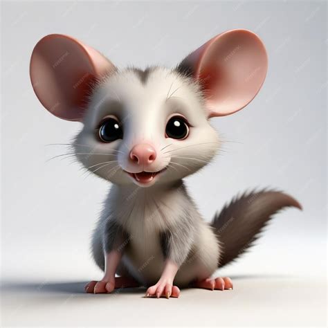 Premium Vector | A mouse with a big ear and a big nose