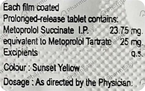 Belol Xl 25 MG Tablet (10): Uses, Side Effects, Price & Dosage | PharmEasy