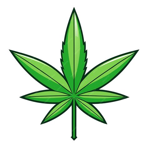 Marijuana Leaf Clipart in Cartoon Style Fun and Bold Vector ...