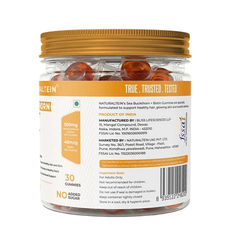 Sea Buckthorn + Biotin Gummies – naturaltein