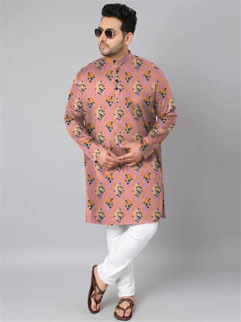Mughal Motifs Digital Printed Plus Size Kurta | Guniaa