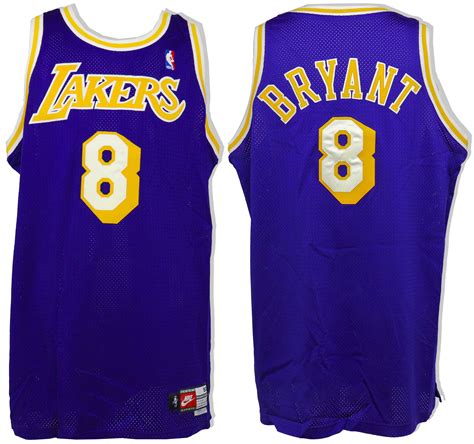 Lot Detail - Kobe Bryant Game-Worn #8 Lakers Road Jersey From the 1998 ...