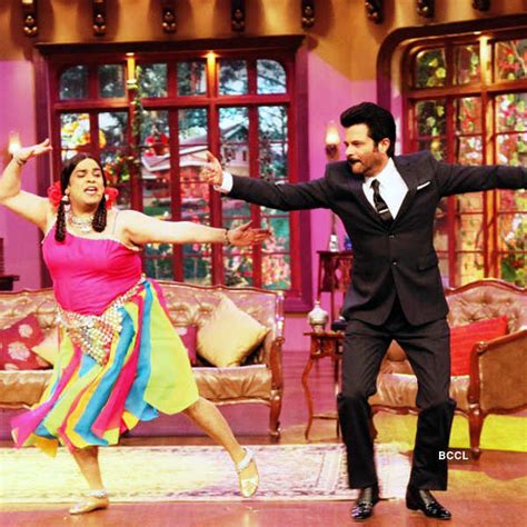 B'wood actor Anil Kapoor with host of the show Kapil Sharma in a still ...