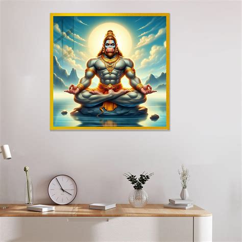 Lord Hanuman Symbol of Power and Devotion Acrylic Wall Painting ...