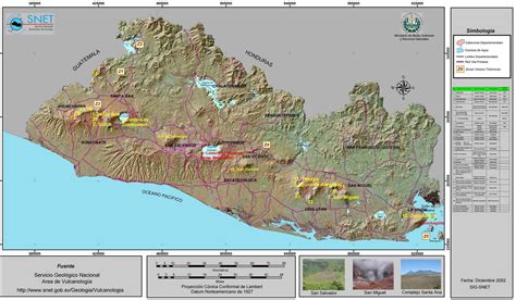 Map of El Salvador Central America