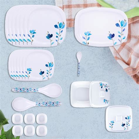 31 Piece Fibre Dinner Set | Melamine | Unbreakable | Heat Resistant ...