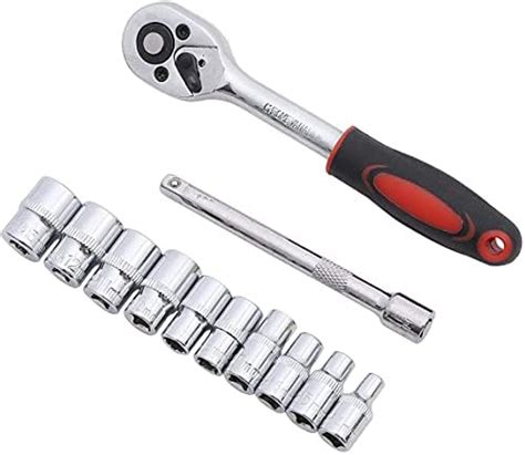 DRONA GLOBAL 12Pc Quick Release Reversible Ratchet Socket Wrench Set ...