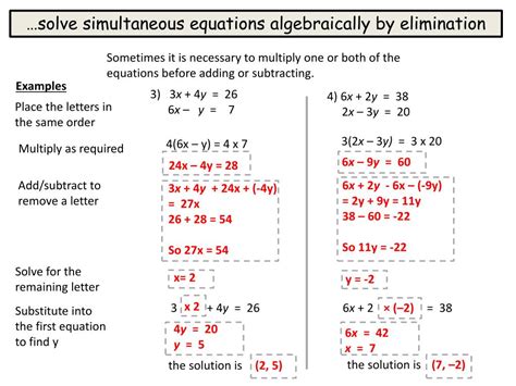 Image result for Simultaneous Equations Algebraically