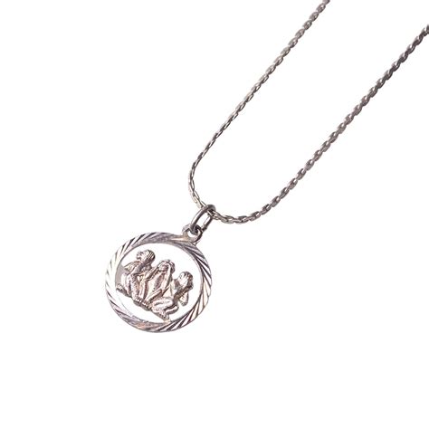 vintage silver pendant necklace “The Three Wise Monkeys” | NOIR ONLINE