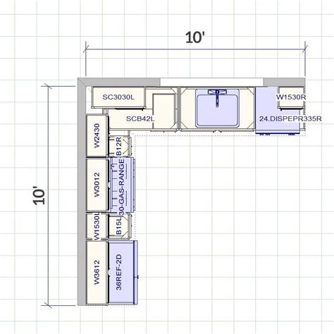 10X10 Kitchen Layout