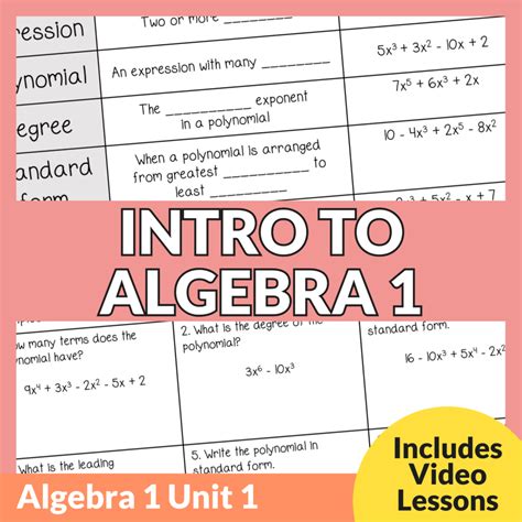 Intro to Algebra Unit Bundle (Algebra 1 Unit 1) - Lindsay Bowden