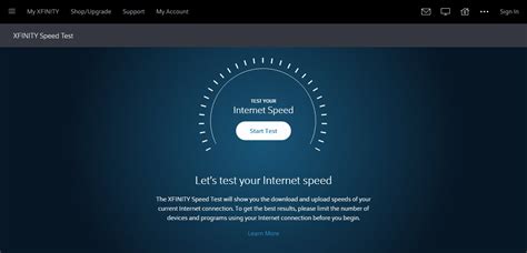 Comcast Speed Test 的图像结果