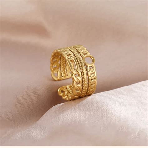 Buy Gold-Plated Anti Tarnish Stainless Steel Chain Style Adjustable ...