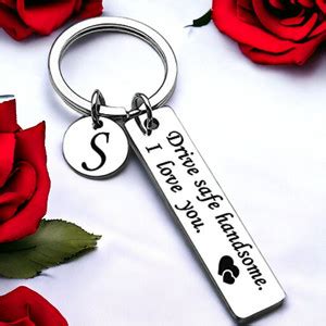 M Men Style Drive Safe Keychain 26 Letters Keychain Giftfor Boyfriend ...