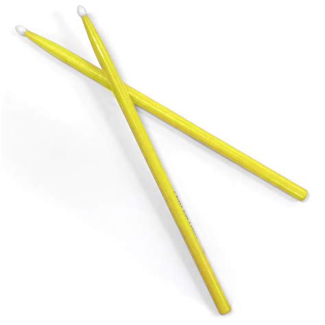 Drummer's Choice P5AY Practice Nylon Tip Wood Drumsticks - Yellow ...