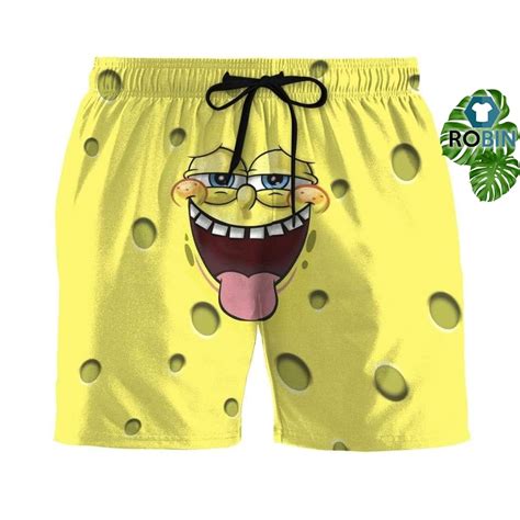 Spongebob Squarepants Summer Beach Shorts Swim Trunks - RobinPlaceFabrics