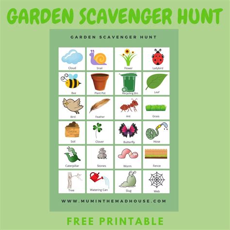 Garden Scavenger Hunt Printable | Mum In The Madhouse
