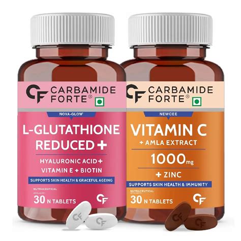 Carbamide Forte Japanese Reduced L Glutathione Tablets with Vitamin C ...