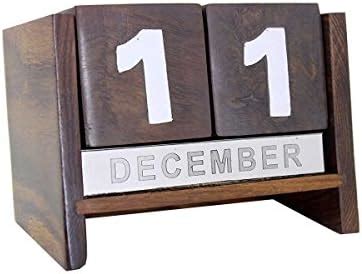 APS Craft Wooden Never Ending Date Calendar for Office Desk : Amazon.in ...