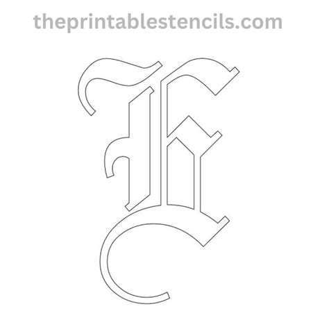 Printable Old English Letters Stencils/Templates