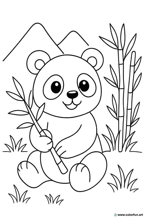 Giant panda coloring page Download or Print for free