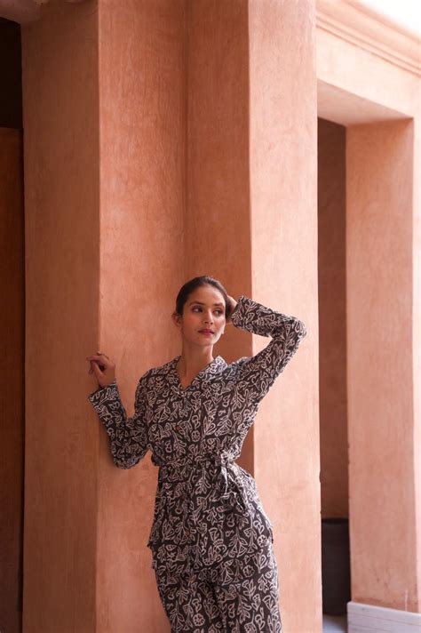 Santorini Hand Block Cotton Co-ord | Tie-belt shirt dress – Papayawhims