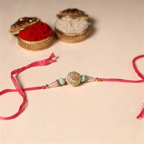 Handmade Meenakari Work Rakhi – iTokri आई.टोकरी