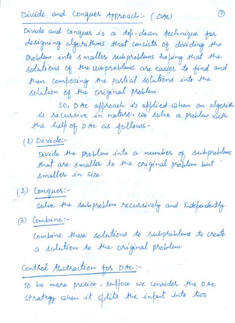 4. DAC - Divide and conquer - Divide and conquer ( DAC) 1 Divide and ...