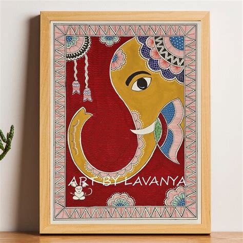 Buy Print Madhubani Sun and Moon Indian Folk Art Wall Art set of Online ...